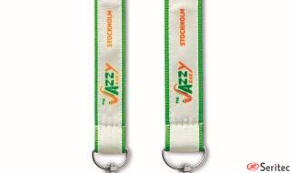 Lanyard en cinta de satén y poliéster personalizado